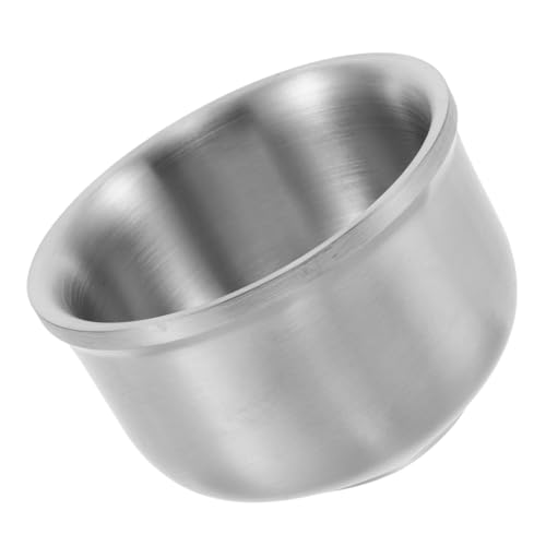 FRCOLOR Stainless Steel Shave Bowl for Men Easy Clean Shaving Mug with Smooth Surface Durable Shaving Container Grooming Tool for Effortless Preparation
