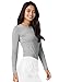 Adar Underscrubs for Women - Long Sleeve Underscrub Comfort Tee - 2900 - Marl Gray - M