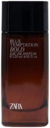 Zara Blue Temptation Bold Fragrance with Bergamot, Lemon, Pink Pepper, Tonka & Patchouli, Intense Amber Woody Perfume for Men Eau de Parfum EDP 120ml (4.05 fl oz)
