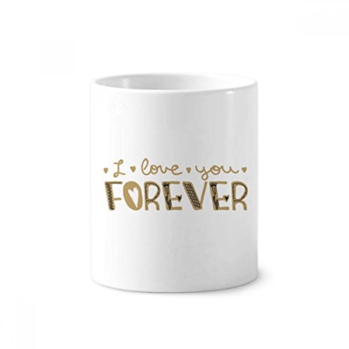 Porte-stylo design pour bureau tasse en céramique 350ml avec citation d'or