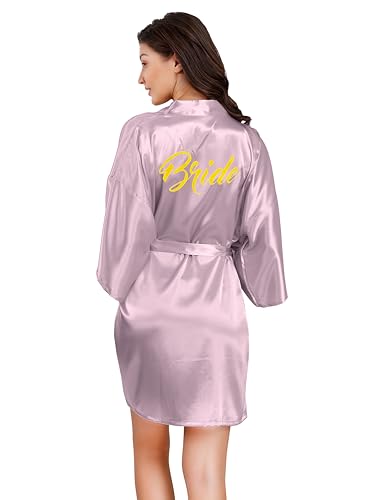 EPLAZA Bride Bridesmaid Robes for Wedding Bridal Party Women Short