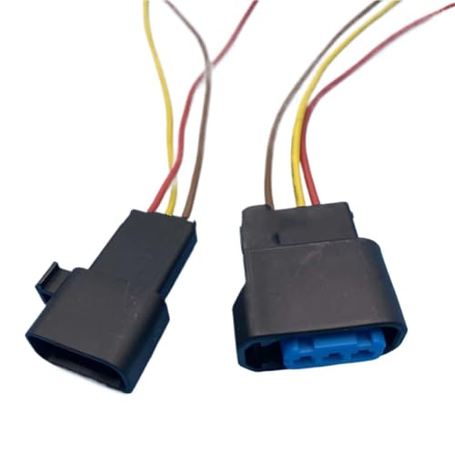 Conector de bobina de encendido de 3 pines macho y hembra impermeable 6189-0728 2