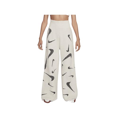 Nike Sportswear Phoenix Cozy Bouclé Women's High-Waisted Wide-Leg Knit Pants (FD4288-104, Light Orewood Brown/Medium Ash)