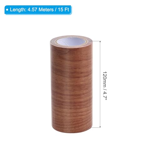 Image of PATIKIL Wood Grain Repair Tape 4.7 inch X15', Self Adhesive Realistic Textured Repair Tape Patch for Floor Door Table Cabinets Desk, Red Oak