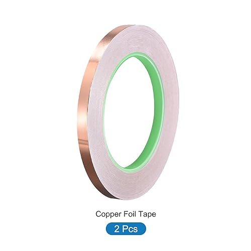 Image of Copper Foil Tape Conductive Adhesive Double Sided, [for EMI Shielding, Stained Glass, Paper Circuits, Grounding] - 3 /8 inch /98ft