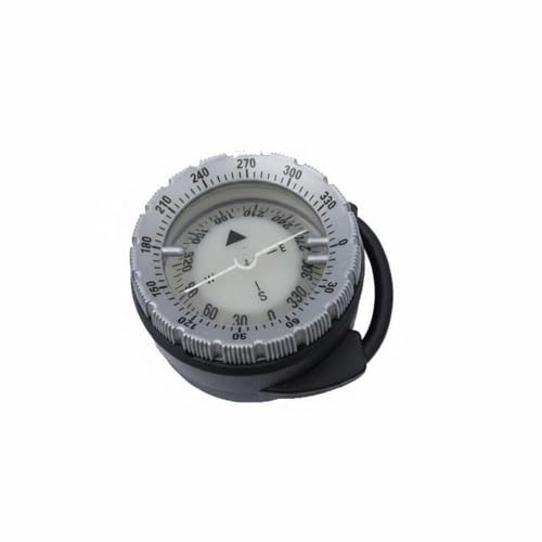 Brújula de montaje en manguera con líquido para orientación de dirección de alta precisión, equipo marino para buzos, color gris, con hebilla de tubo miniatura 1
