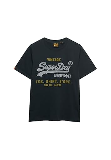 Superdry VL Heritage Relaxed tee T-Shirt, Eclipse Navy, 3XL Men´s | Ya disponible en tu tienda friki favorita! En mundofriki.es!