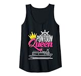 Womens Pontoon Queen - Funny Pontoon Boat Pontooning Party Boat Tank Top