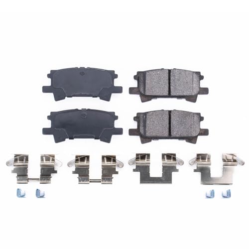 Image of PowerStop Rear Brake Pads for Lexus RX330 2004-06 |RX350 2007-09 |RX400h 2006-08 |Toyota Highlander 2004-07 - Z17 Ceramic Brake Pads with Installation Hardware, 17-996