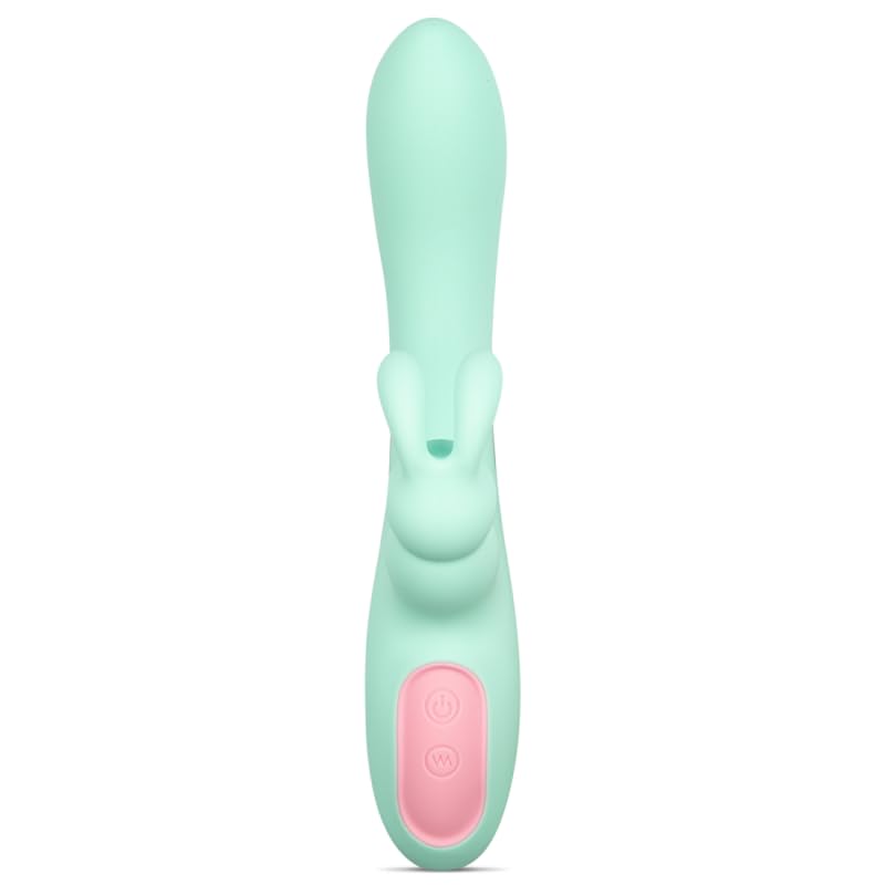 Jacky, Vibrador Triple, Estimulación Anal/Vaginal/Clítoris, Recargable USB, Silicona, 100% Sumergible (Azul)