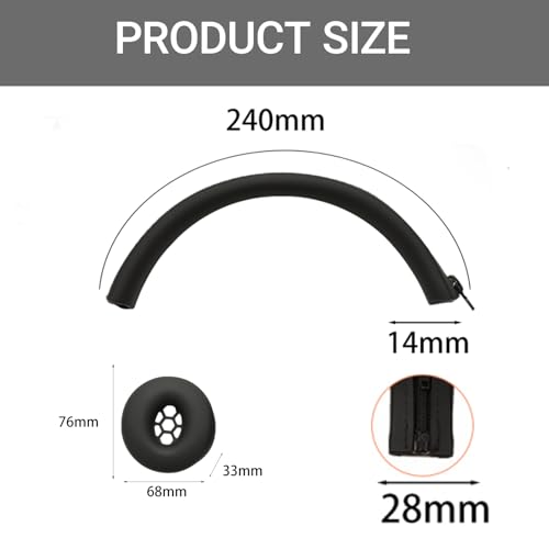 Funda de silicona 2 en 1 para auriculares Beats Solo 4 y Solo 3, cubiertas de almohadillas resistentes al sudor y banda con cremallera para Solo4 Solo3 Solo2, resistente al agua y sudor (Negro) miniatura 4