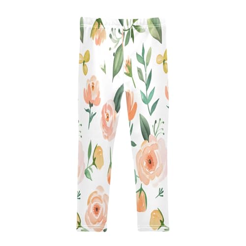 Toddler Girls Leggings Printed Yoga Pants Leggings Watercolor Floral for Kids2