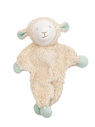 Image of Under the Nile Organic Cotton Flat Sherpa Snuggle Sheep Toy Surf Spray, Size 13" Tall