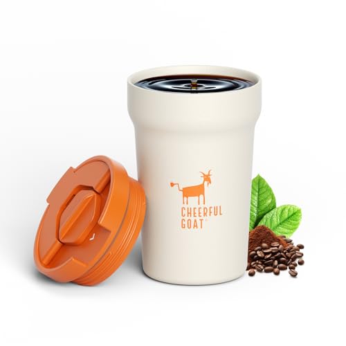 CHEERFUL GOAT Ceramic Lined Coffee Mug...