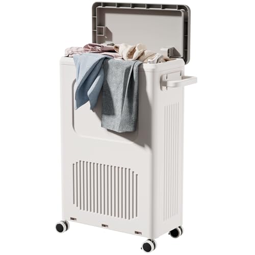 HAIXIN �����h���[�o�X�P�b�g �X���� �W�t�� ���Ԏ��[ 21cm ���󂩂� �X���� �L���X�^�[�t�� ����@�� ��e��50L ������t�� �����ω׏d�� ����J�S �h���� ���󕨓��� (�~���N�z���C�g)