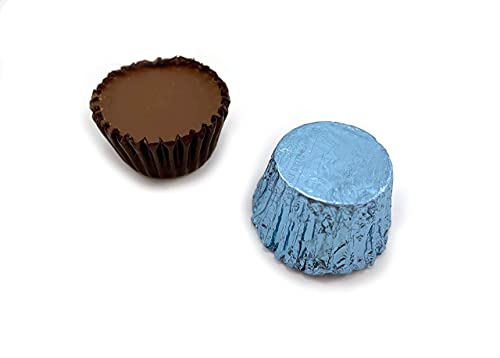 Laetafood Miniatures Peanut Butter Cup, Light Blue Wrapped Milk Chocolate Candy 2 Pound Bulk Pack (2 Count) #TOP3