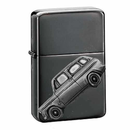 Briquet à essence Angia 105E Estate noir avec motif de voiture classique
