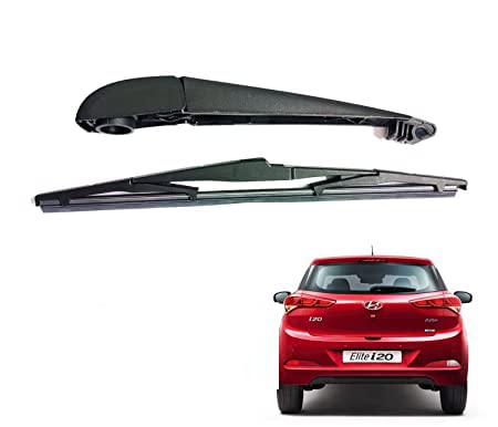 Kylo Rear Wiper Arm and Blade Set Suitablr for i-20 ELite Perfect fitting 100% Scratch Proof Cleaning Natural Rubber with Teflon Coating-image-38