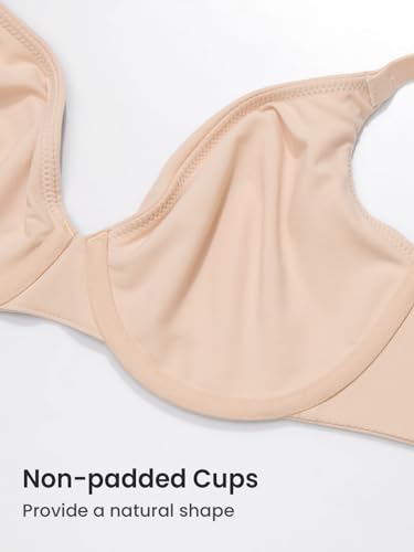 DELIMIRA Women's Inbarely Plus Plunge Bra Underwire Full Coverage Plus Size Unlined Bras3