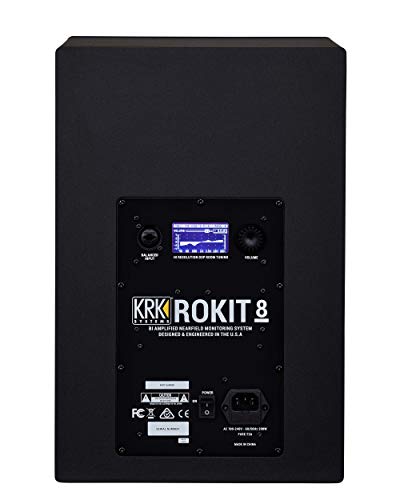 Krk Rp8 Rokit 8 G4 Professional Bi-Amp 8" Powered Studio Monitor, Black (Rp8G4) #TOP4