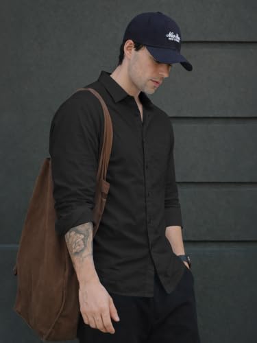 Image of Noble Monk Men's Full Sleeve Shirt | Casual Shirt for Men | Stylish Cotton Blend | Comfortable Everyday Wear | Button Down Clothing | Travel & Outdoor Apparel