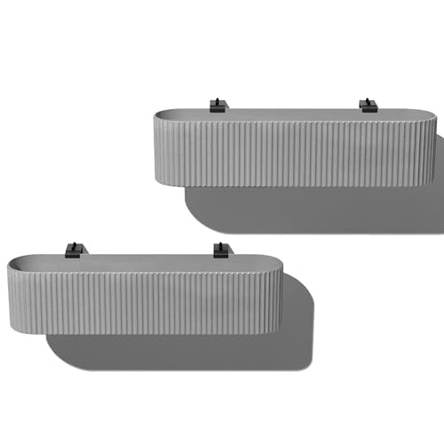 Image of Veradek Demi Series Railing Planter - Round Window Box with Bracket