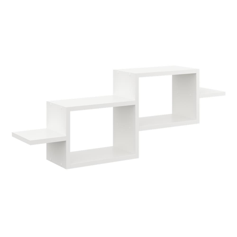 Mordern - Estantería de pared, 35 x 95 x 18 cm, diseño flotante, para salón, dormitorio, oficina y cocina (color blanco)
