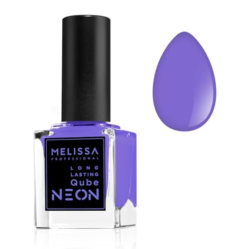 Melissa Smalto Unghie Lunga Durata Long Lasting Qube 10 Ml special Edition Effetto Neon Disco Lights, (Viola)