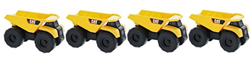 Toystate Road Rippers CAT Mini Machine Free Construction Playtime Kit (12 Pack: 4 x Dump Trucks, Wheel Loaders, Excavator, 2 x Bulldozer, 1
