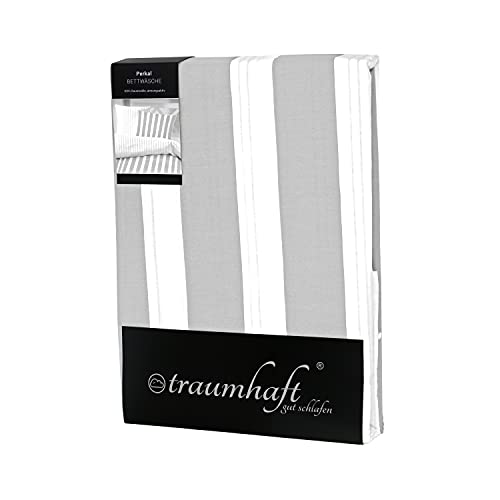 Betten-ABC Traumhaft gut schlafen Perkal-Bettwäsche 2-teilig, Blockstreifen, in versch. Farben und Größen