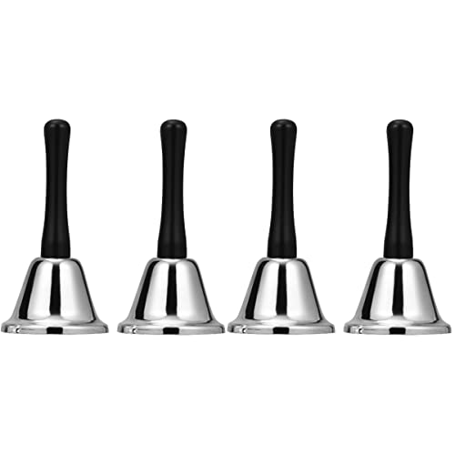 4 Pcs Christmas Metal Steel Hand Bell Bell Metal Hand Call Bell Hand Bells Call #TOP14