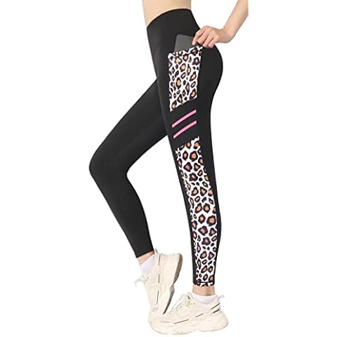 Flatik Yoga Pants for Women Tummy Control Running Gym Leggings ,High Waisted Workout Leggings with Pockets L Cover