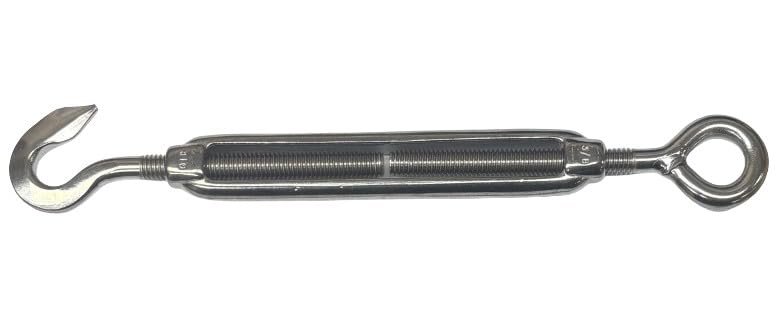 US Stainless Acero Inoxidable 316 Tensor con Gancho y Ojal 3/8" Grado Marino miniatura 6