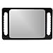 Large Hand Mirror with Double Handle - Rectangular Hand Held Mirror with Handle - Hair Salon Equipment Hairstylist and Barber Accessories (Black)