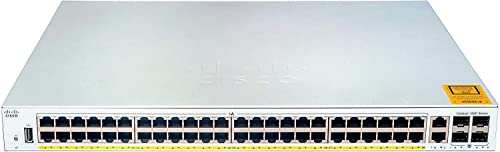 Cisco Catalyst 1000-48P-4G-L Network Switch, 48 Gigabit Ethernet Poe+ Ports, 370W Poe Budget, 4 1G Sfp Uplink Ports, Enhanced Limited (C1000-48P-4G-L) #TOP1