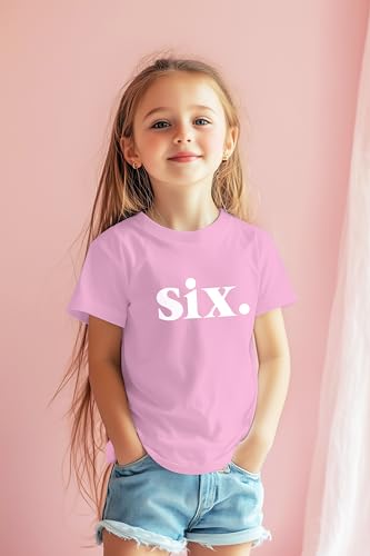 Image of 6th Birthday Shirt Girl Birthday Toddler Outfit 6 Year Old Girls six Happy Bday Sixth Gift