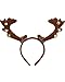Reindeer Antlers with Bells Headband | Brown | 1 Pc.