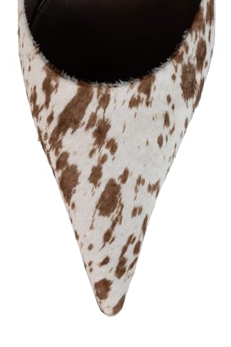 Cow Print High Heels for Women Heeled Sandals Stiletto Pumps Mule Pointed Closed Toe Slip on Slides Sandal Summer Party Dressy Heel Casual2