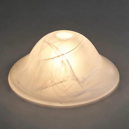 Mylvrek Ceiling Fan Glass Bowl Replacement Alabaster Shade for E26 Socket