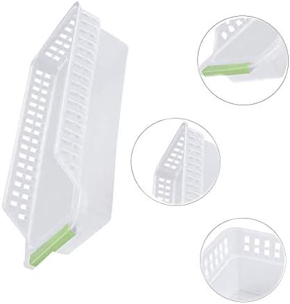 Refrigerator Storage,RoadLoo 9 Pcs Fridge Storage Durable Fridge Storage Can Fridge Dispenser Organizer Stand Basket Container Space Saver Organizer Keep Tidy Shelf for Vegetables Fruits Random Color