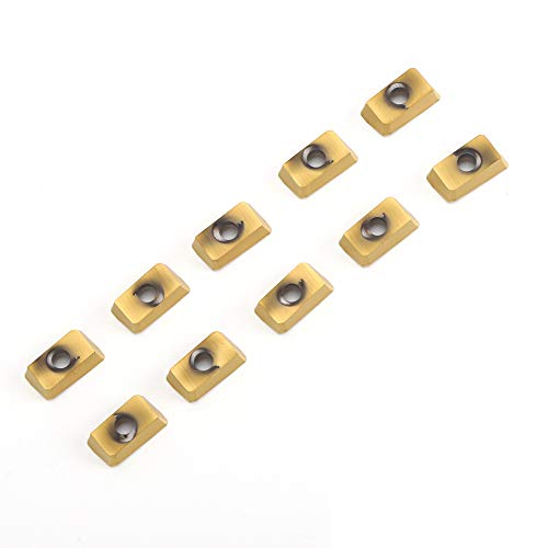 10Pcs Cemented Carbide Insert Knife Cemented Carbide Milling Insert Hardened Version CNC Cemented Carbide Insert for Apmt1135, Drilling Inserts