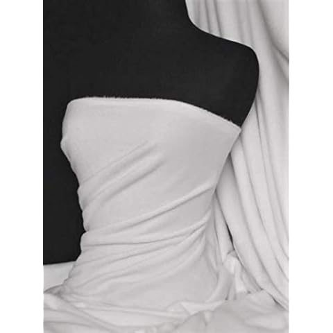 Tia Knight Anti-Pill Polar Fleece Fabric | Soft, Thick & Cuddly Washable Material | 150 cm Wide | Sold By The Metre | 50+ Colours (White) Cover