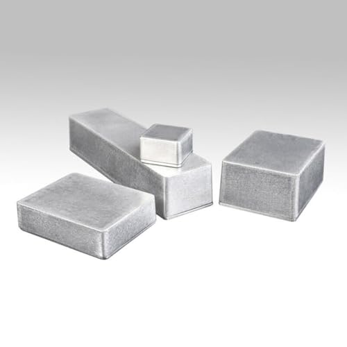 NEIQIUWING Efecto Caja de aluminio Metal Caja de proyectos de vivienda eléctrica Instrumentos de plata