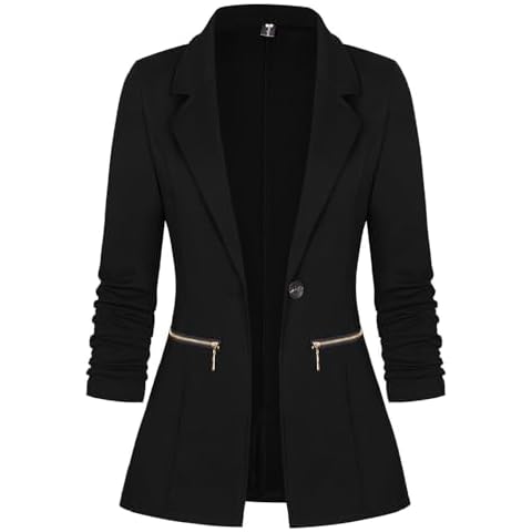 Genhoo Women's Long Sleeve Blazer Jacket Cover