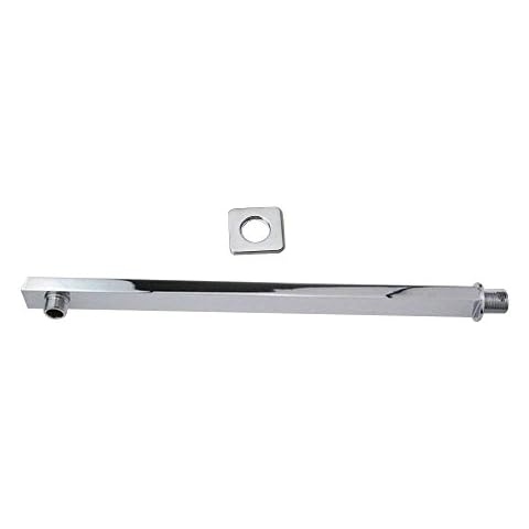 OUBONI ?24" Square Chrome Rainshower Wall Mounted Adjustable Shower Extension Arm Cover