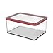 Price comparison product image Rotho, Loft, storage box 2.25 l with lid, Plastic (PP) BPA transparent/red, 2,25l (20,0 x 15,0 x 9,6 cm)