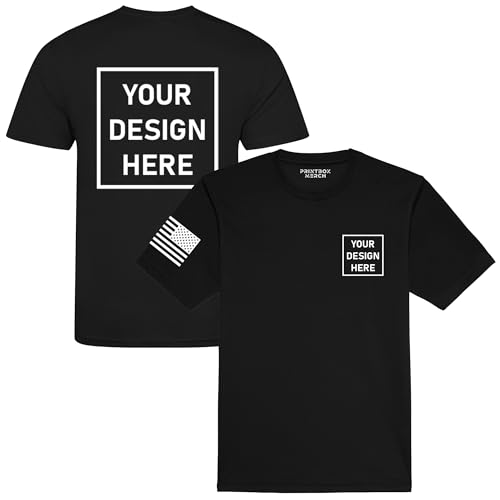 Custom Shirts for Men & Women, Dry Wicking Shirts for Men, UV Moisture Wicking Shirt, Construction Sun Protection Workwear Black