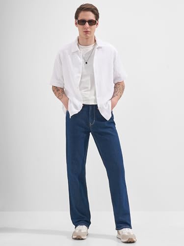 Image of Highlander Men Men's Straight Relaxed Fit Jeans | Stretchable | Everyday Comfort & Style| Jeans for Man|Premium Cotton Blend