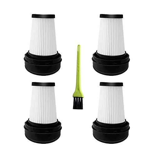 4 filtros de depósito de polvo de repuesto compatibles con Grundig VCH9629, VCH9630, VCH9631, VCH9632 - Sustituye al 9178008590 Cover