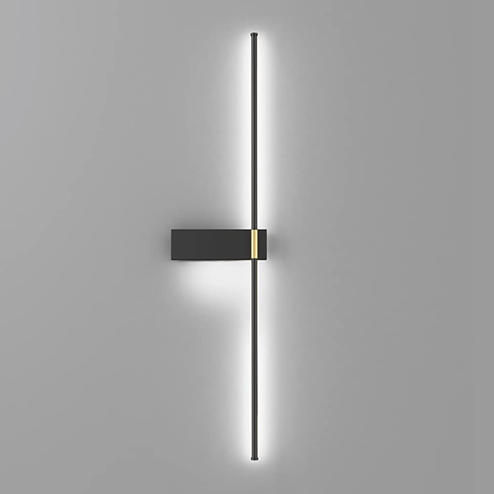 Bañador de pared decorativo LED de aluminio negro lineal